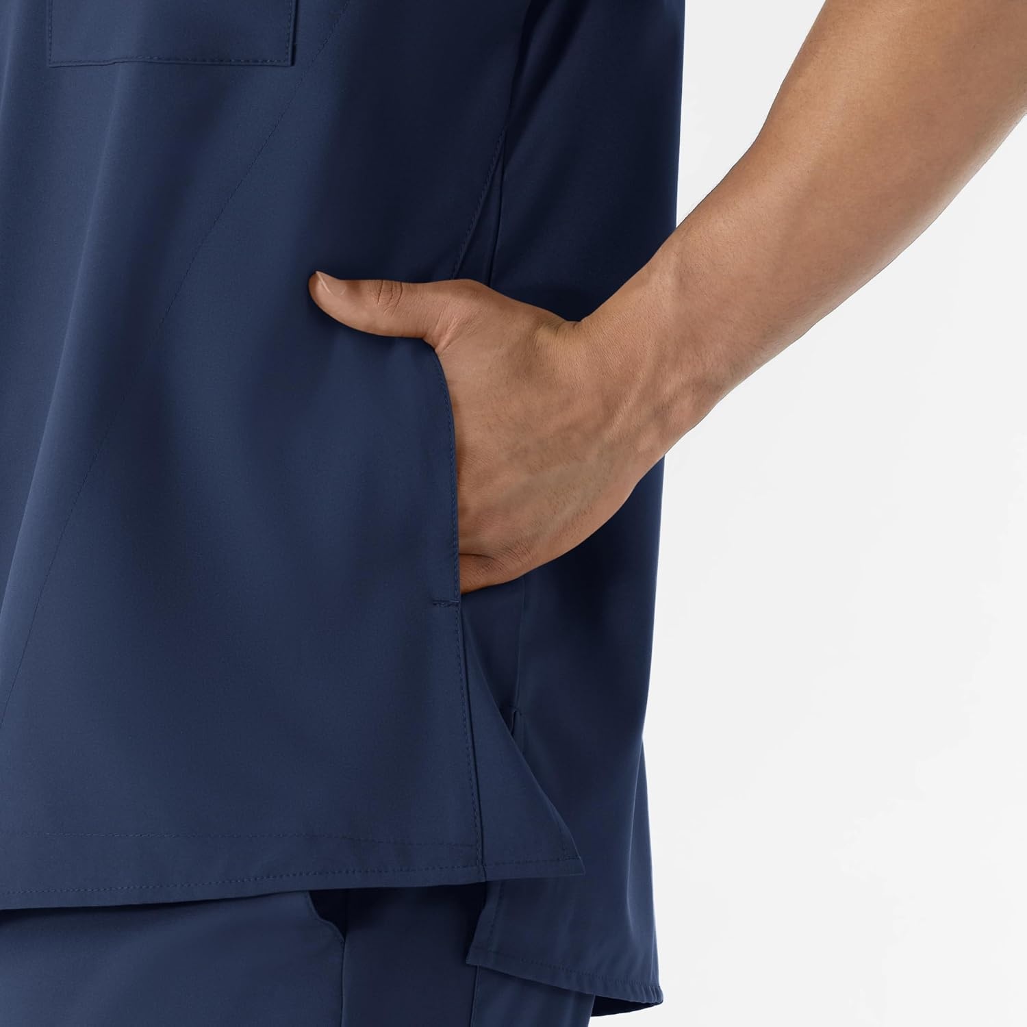 WINK W123 Men’s V-Neck Scrub Top(Navy)