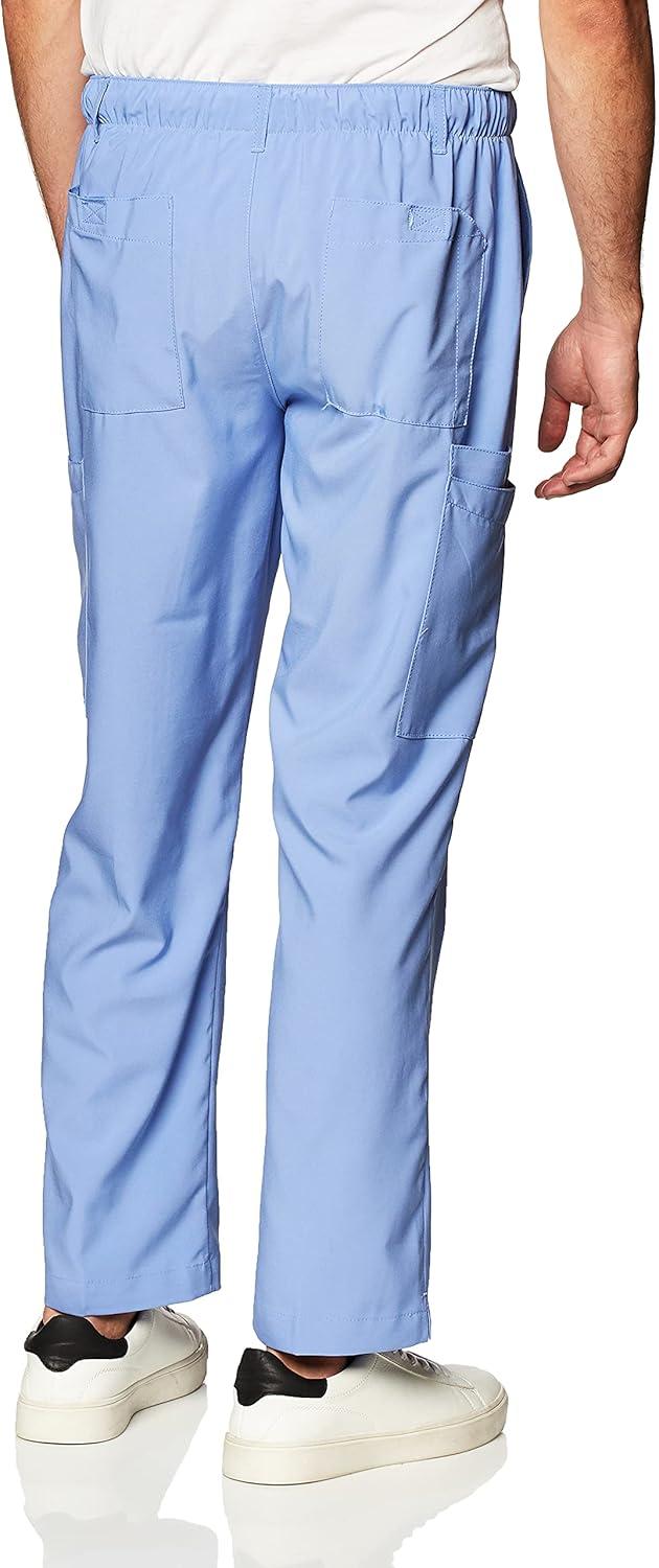 WonderWink Mens Men’s Flat Front Cargo Pant(Ceil Blue)