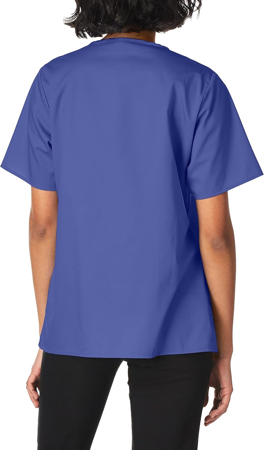 WINK WonderWORK Women’s Short Sleeve Snap Front Scrub Top(Navy)