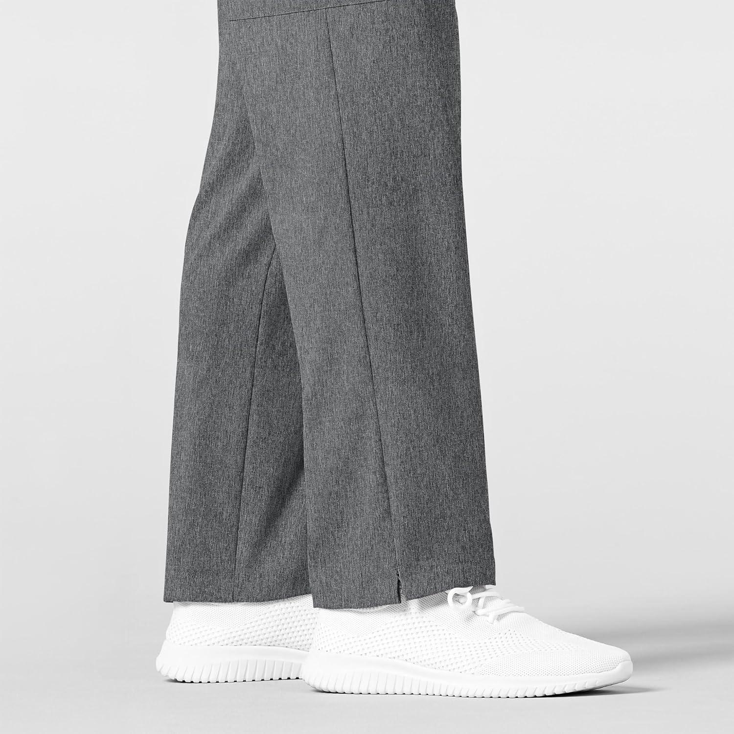 WonderWink Mens Men’s Flat Front Cargo Pant(Charcoal Heather)