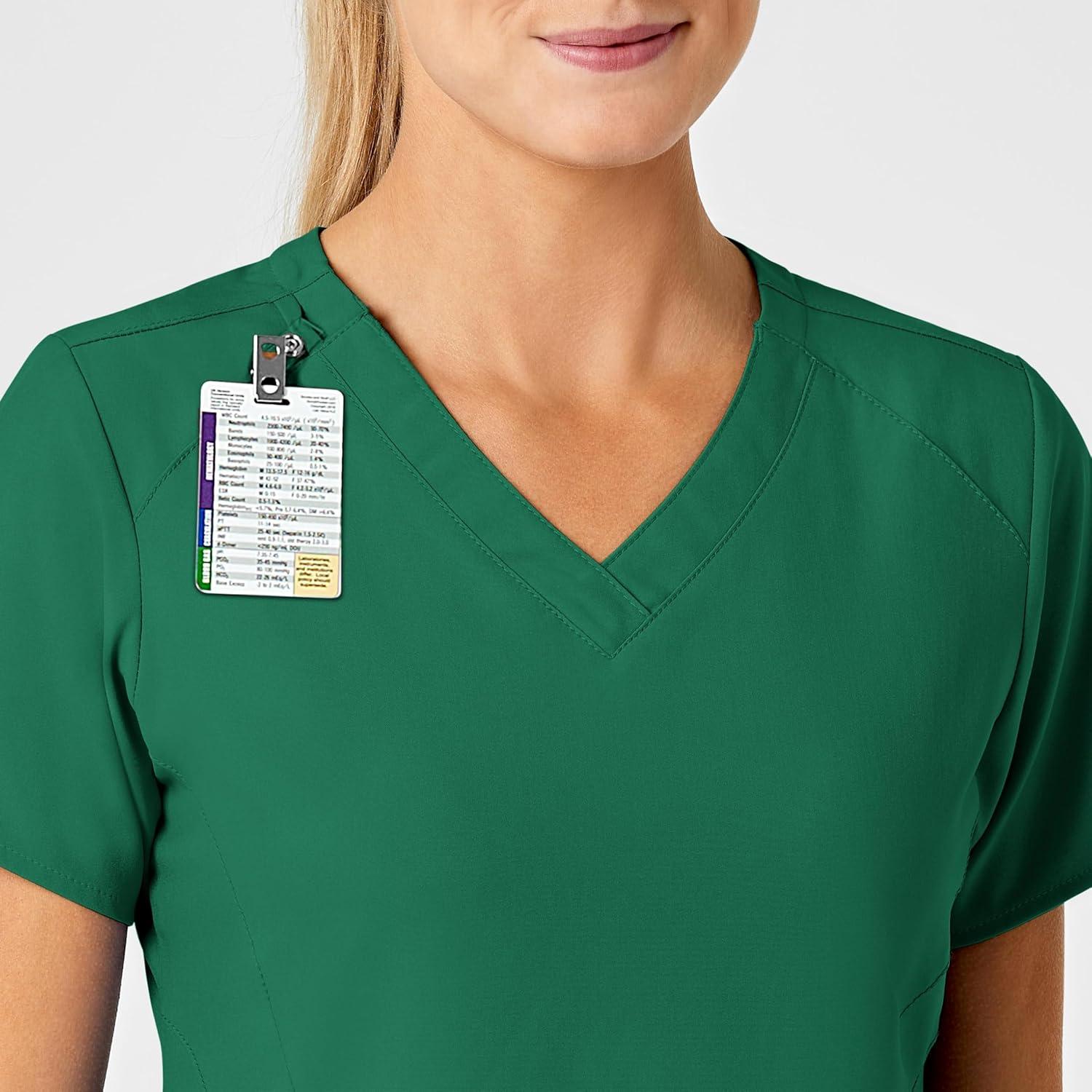Wink Scrubs for Women, W123, Stylized V-Neck Tops with 5 Pockets(Hunter)