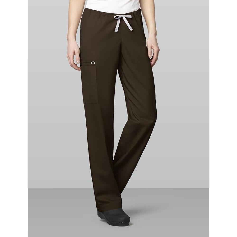 WonderWink Womens WonderWink Drawstring Cargo Pant(Chocolate)
