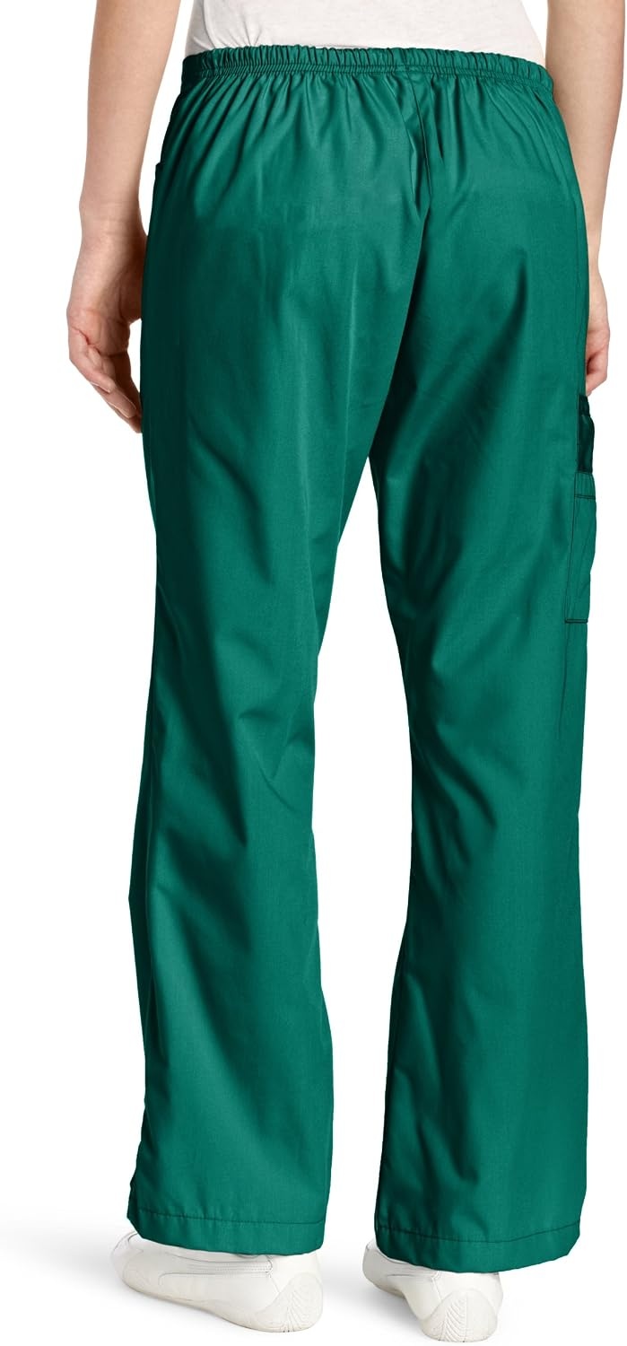 WINK PRO Women’s Moderate Flare Leg Cargo Scrub Pant(Hunter Green)