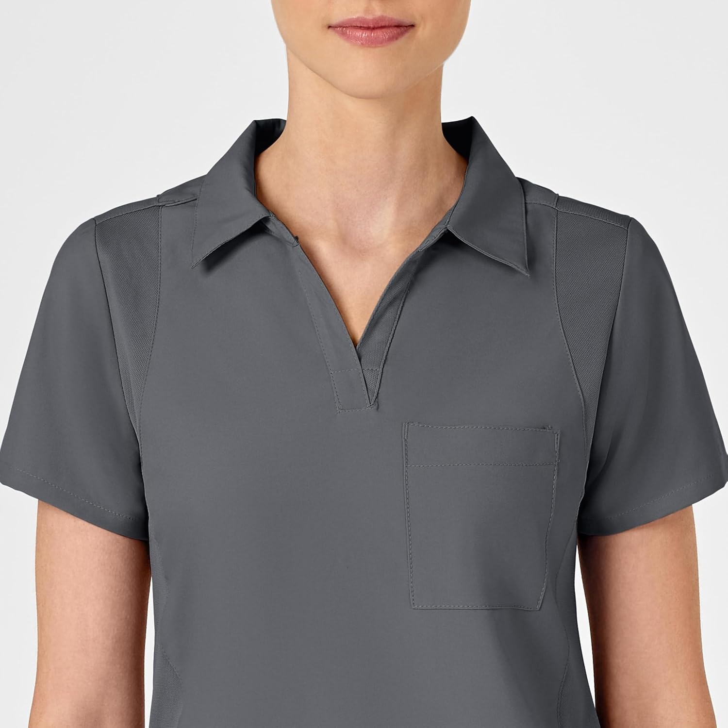 Wink W123 Women’s Collar Scrub Top(Pewter)