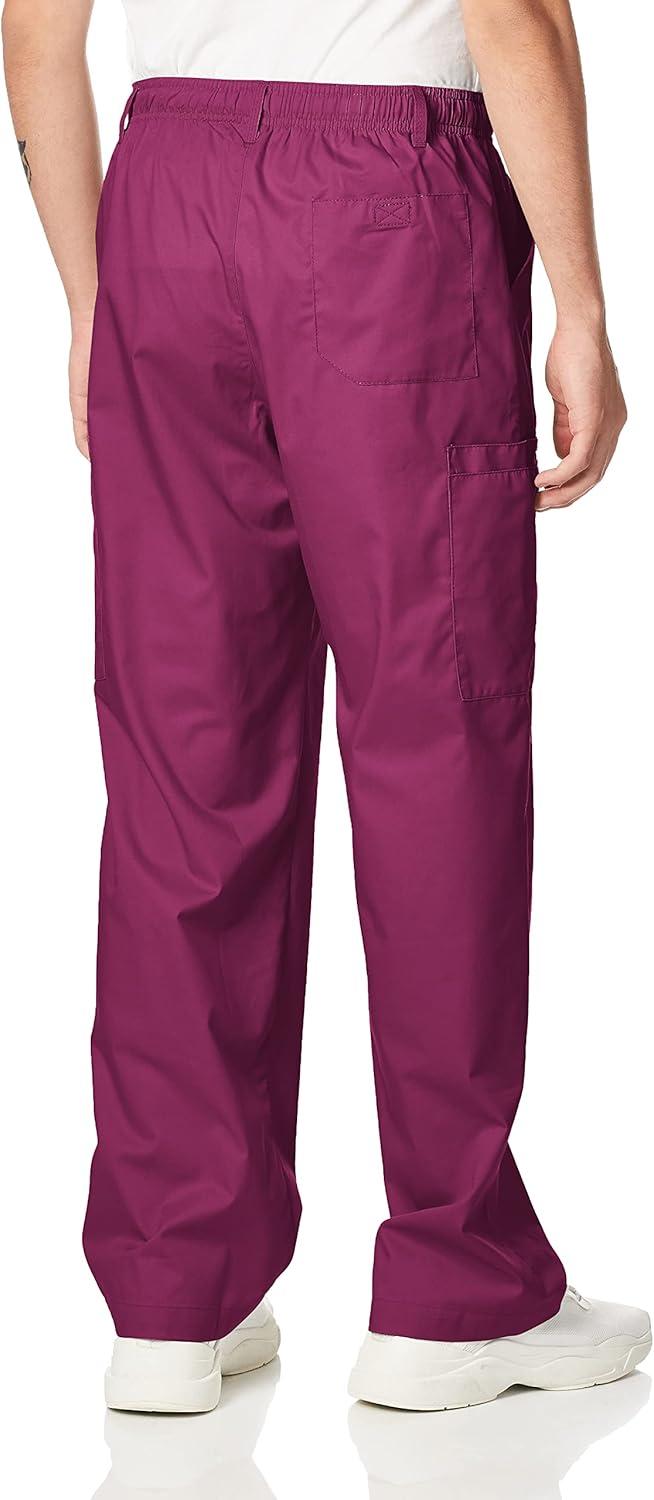 Wink WonderWORK Scrubs for Men, Cargo Scrub Pants(Wine)