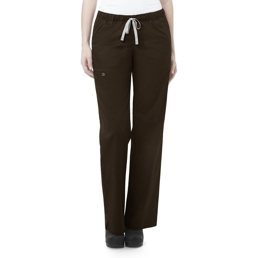 Wink WonderWORK Unisex Drawstring Cargo Scrub Pant(Chocolate)