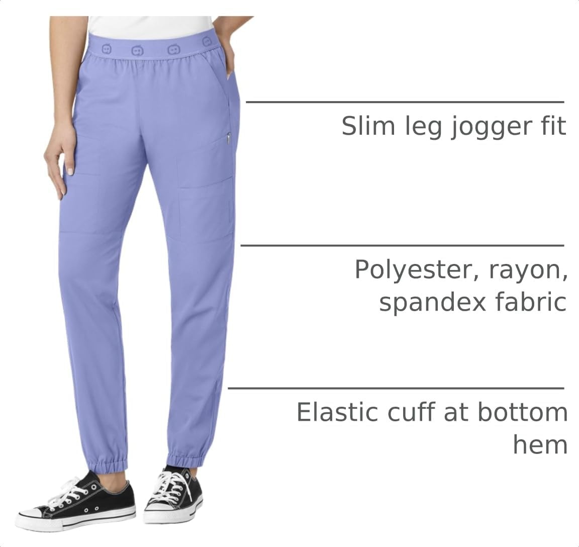 WonderWink Women’s Slim Cargo Jogger Pant(Ceil Blue)