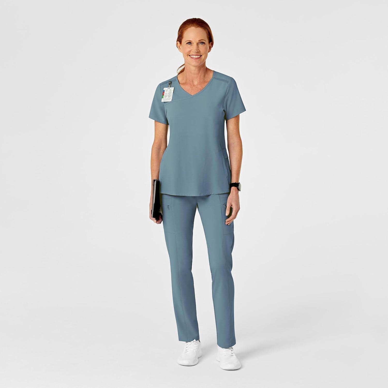 Renew Women’s High Waist Slim Leg Scrub Pant(Elemental Blue)