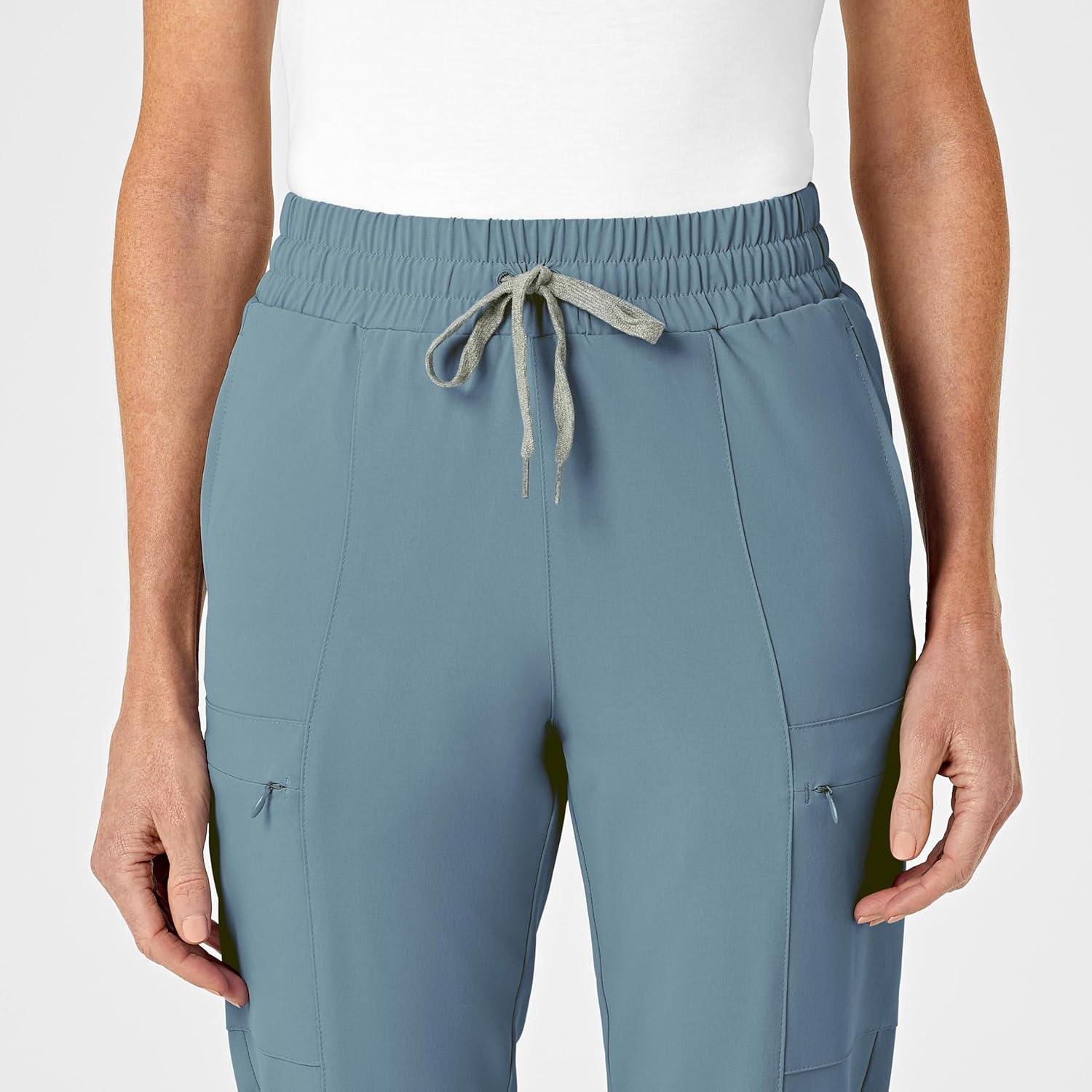 Renew Women’s High Waist Slim Leg Scrub Pant(Elemental Blue)