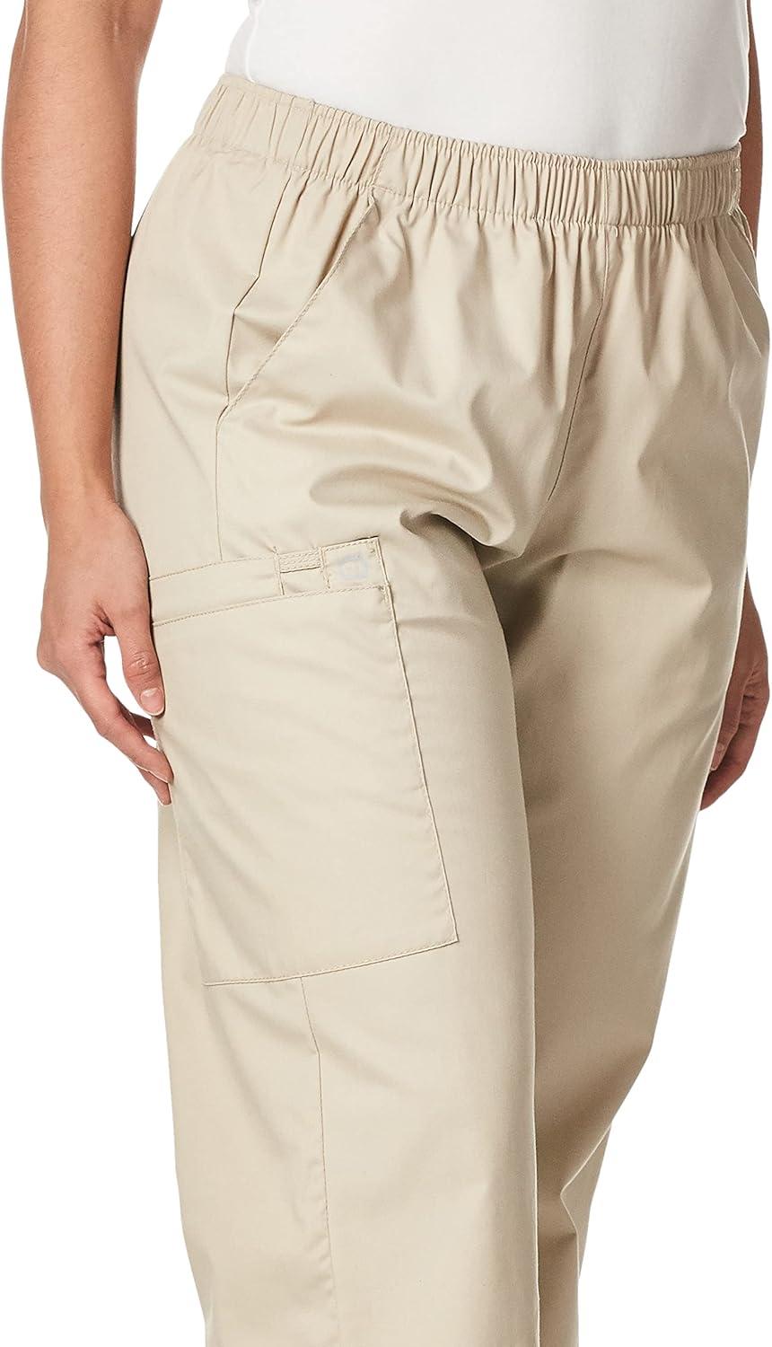 WonderWink Women’s Tall Wonderwork Women’s Pull-On Cargo Scrub Pant Tall(Khaki)