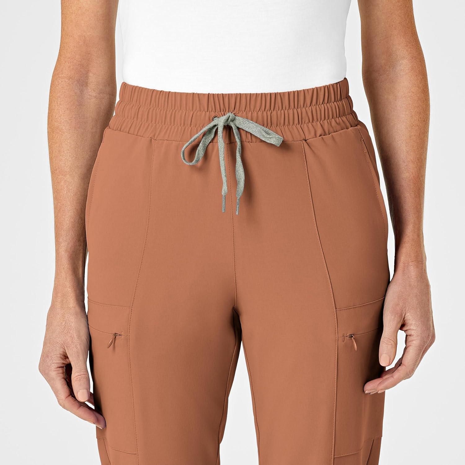 Renew Women’s High Waist Slim Leg Scrub Pant(Clay)