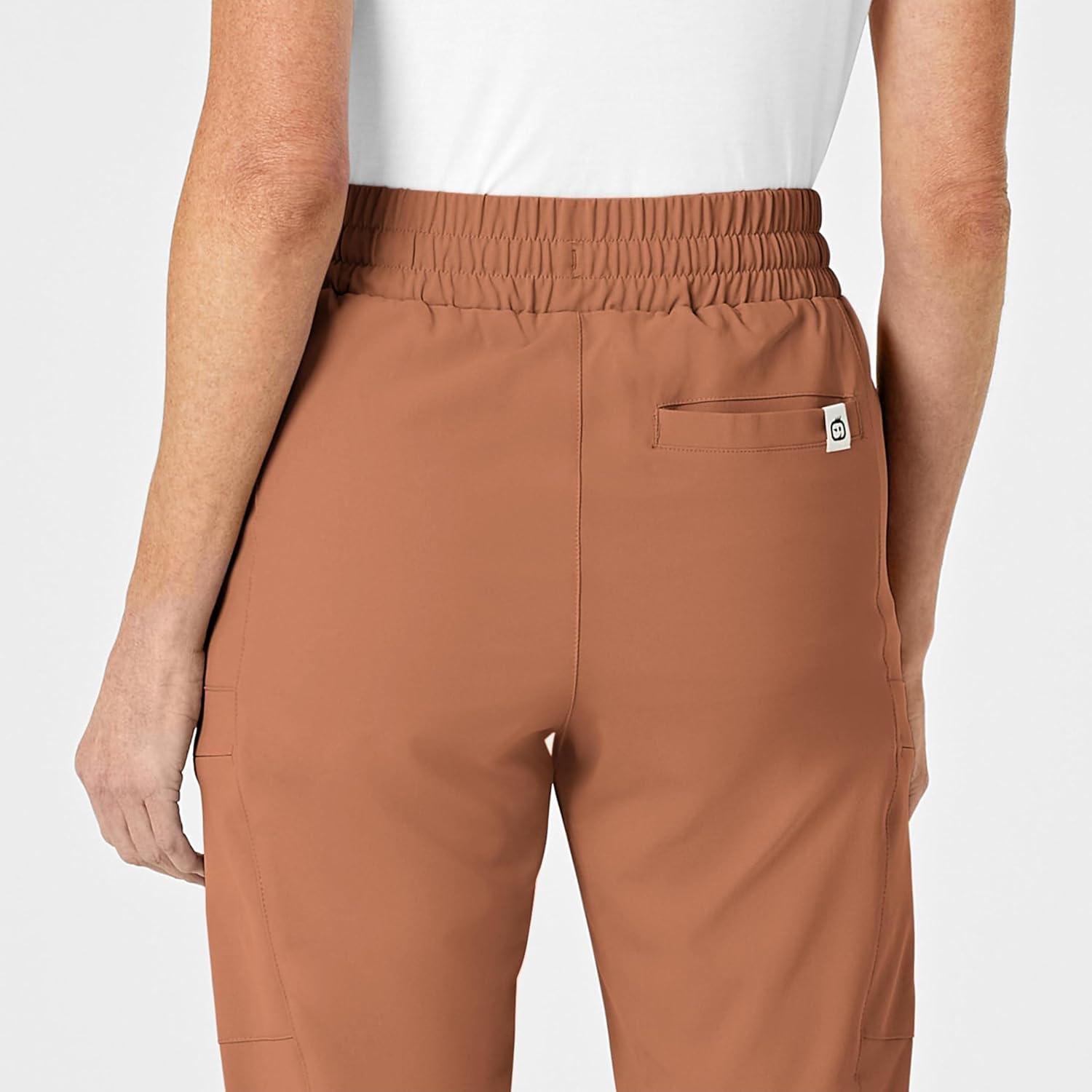Renew Women’s High Waist Slim Leg Scrub Pant(Clay)