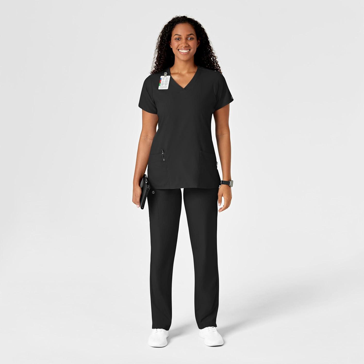 WonderWink Petite Women’s Drawstring Pant(Black)