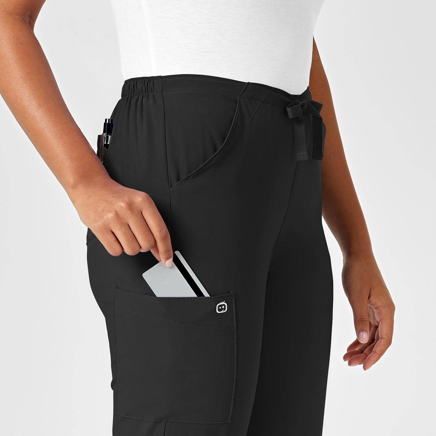 WonderWink Petite Women’s Drawstring Pant(Black)
