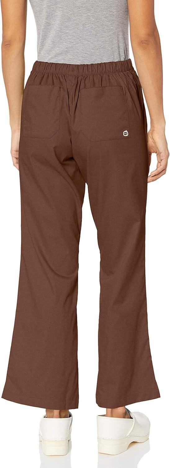 Wink WonderWORK Scrubs for Women, Flare Leg Scrub Pants(Chocolate)