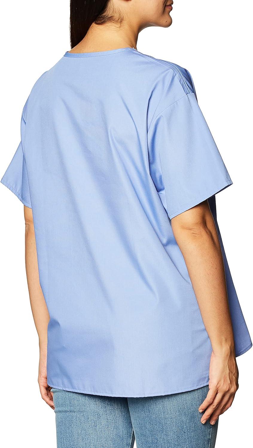 WonderWink Men’s Big The Alpha Unisex V-Neck Scrub Top(Ciel Blue)