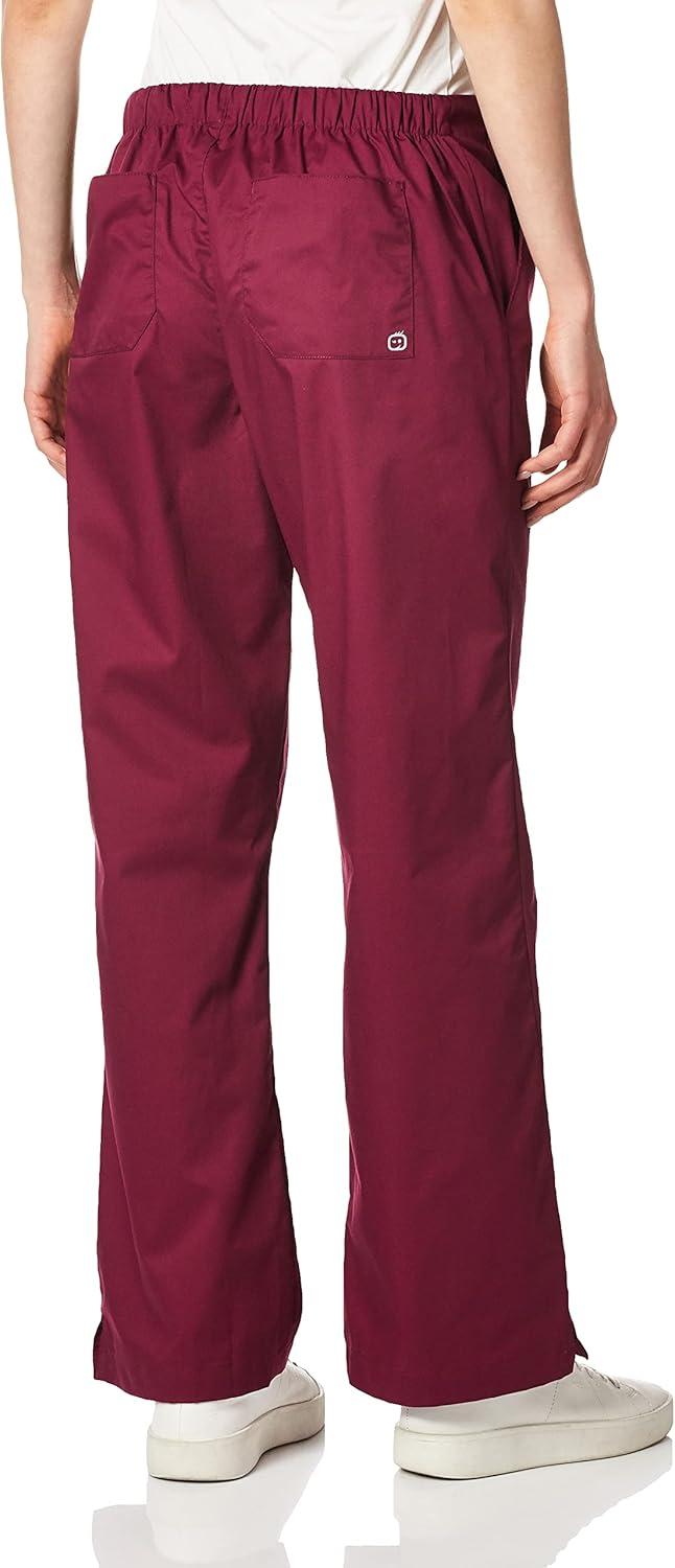 Wink WonderWORK Scrubs for Women, Flare Leg Scrub Pants(Wine)