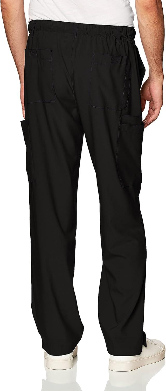 WonderWink Mens Men’s Flat Front Cargo Pant(Black)