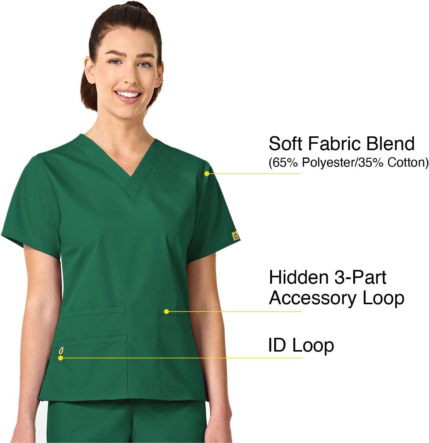 WonderWink Women’s Origins Bravo Scrub Top(Hunter Green)