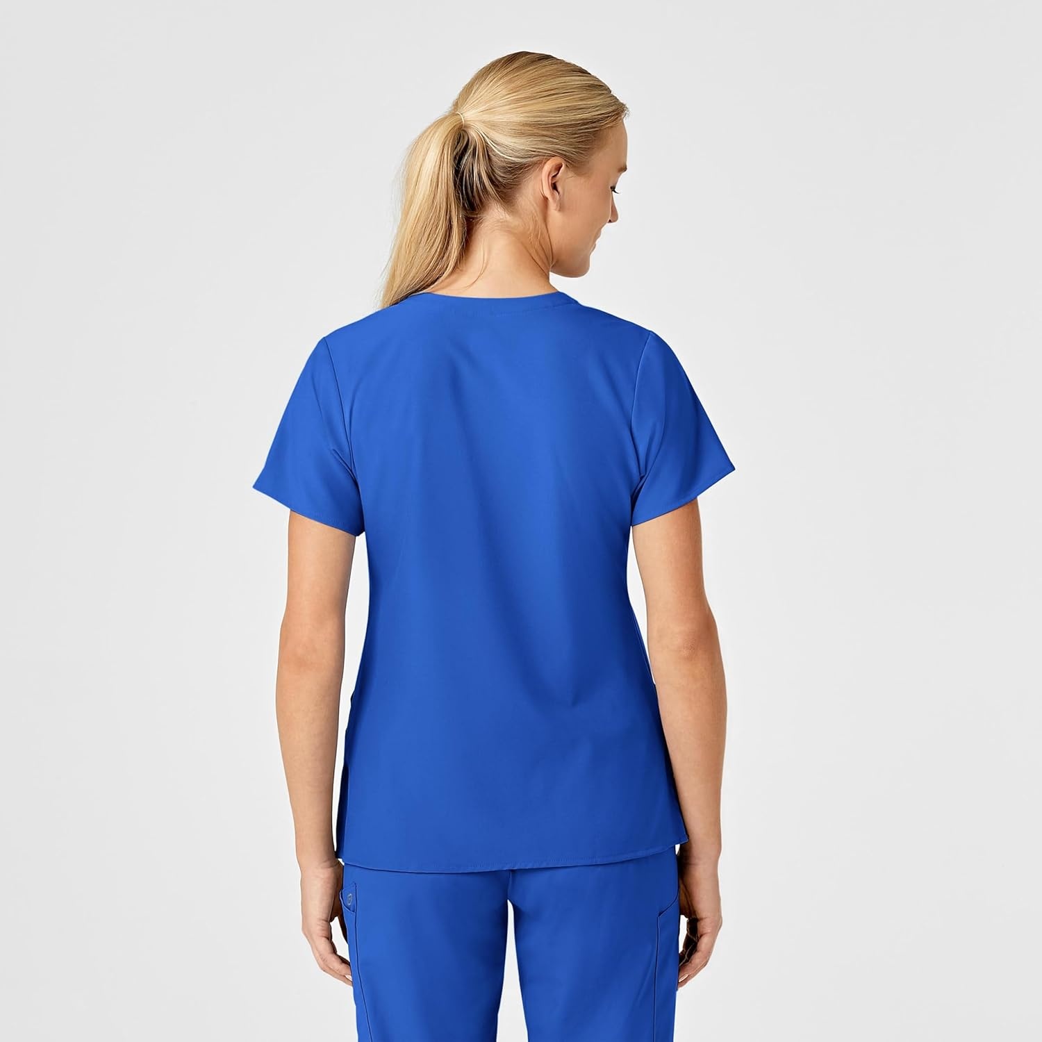 Wink Women’s Women’s Stylized V-Neck Top(Royal)