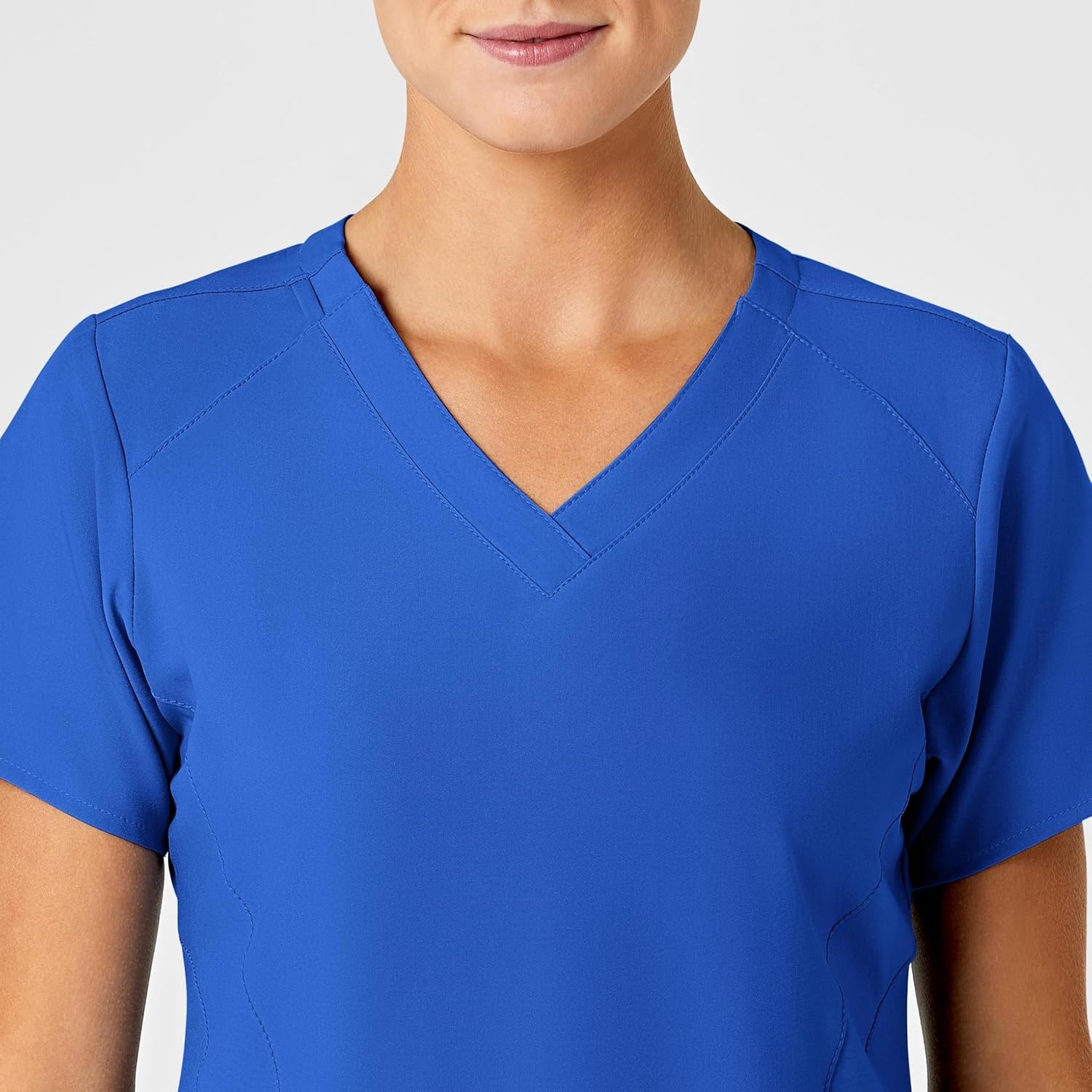 Wink Women’s Women’s Stylized V-Neck Top(Royal)
