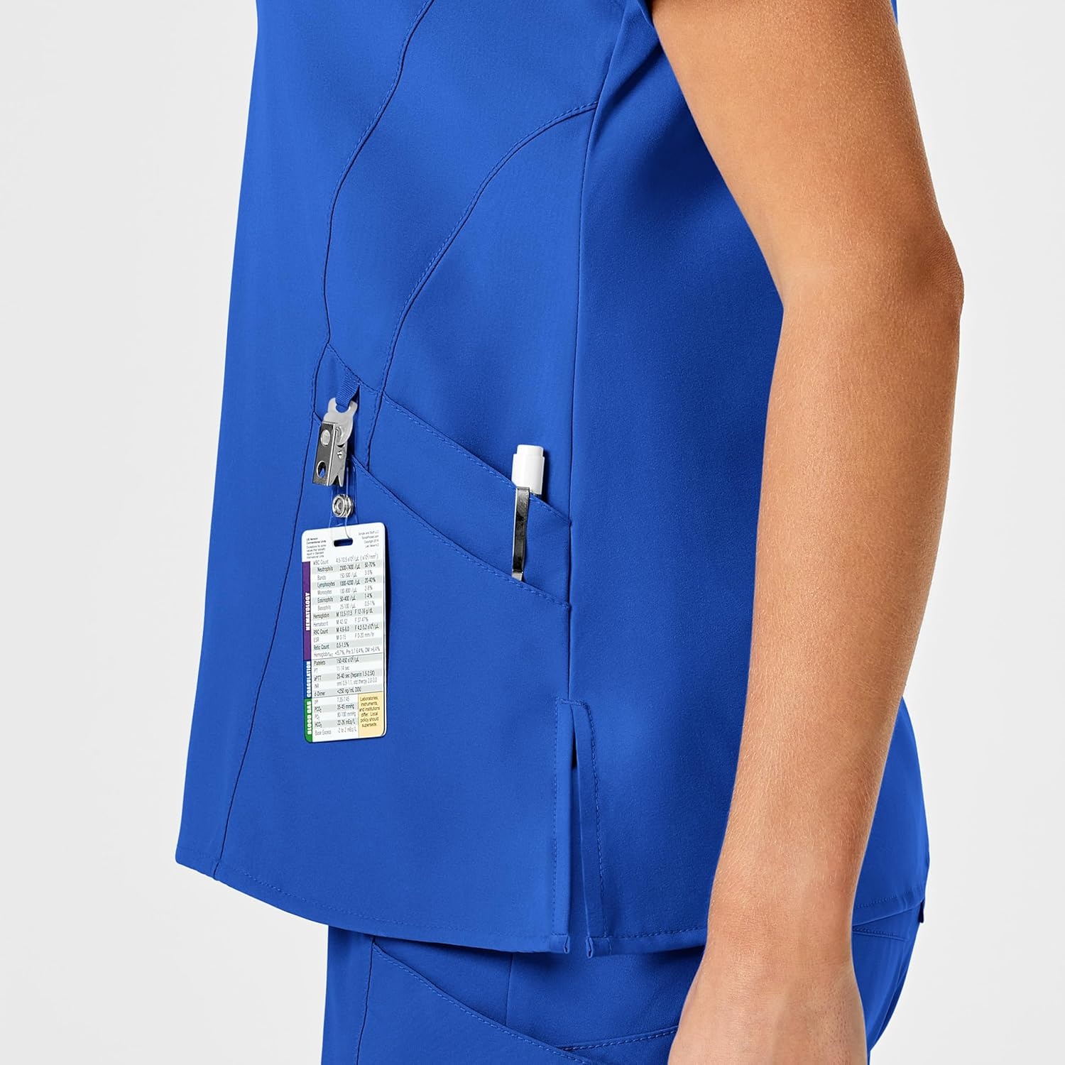 Wink Women’s Women’s Stylized V-Neck Top(Royal)