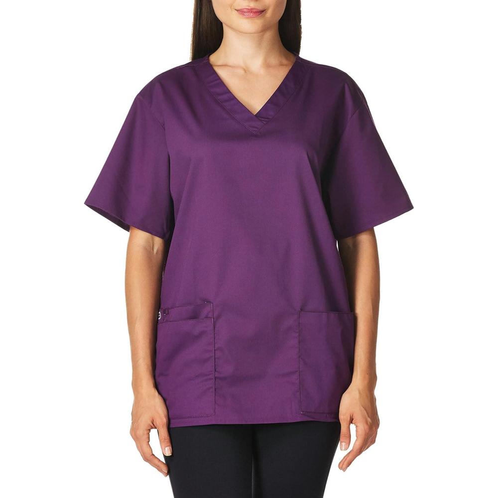 Wink WonderWORK Scrubs for Women, VNeck Scrub Tops