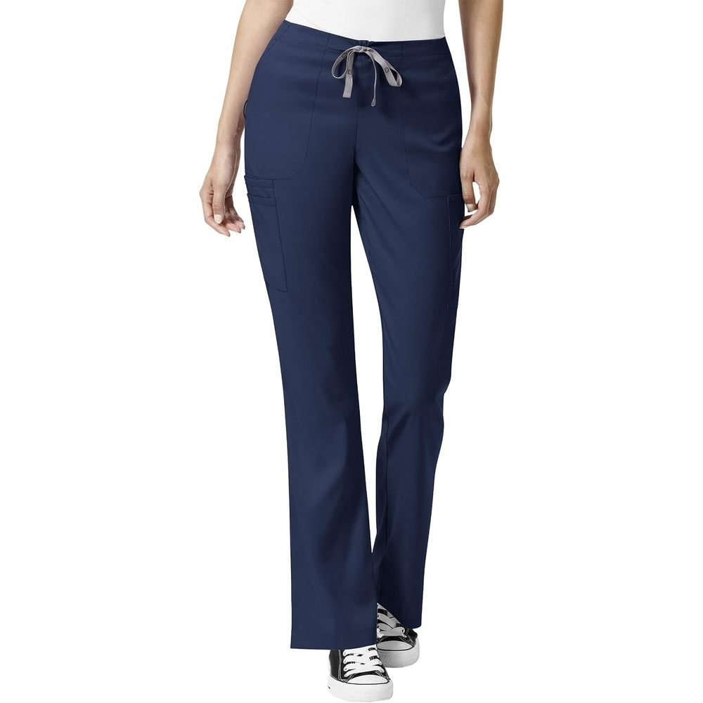 WINK PRO Women’s Moderate Flare Leg Cargo Scrub Pant(Navy)