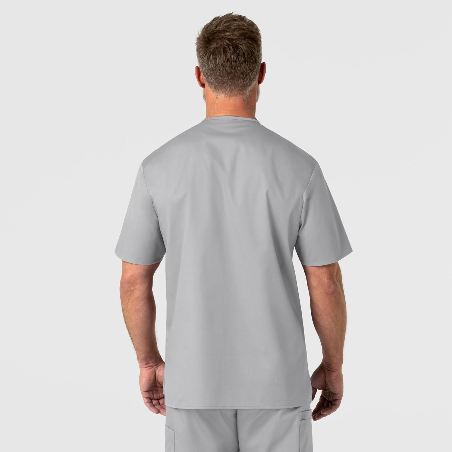 WonderWink Men’s Big Wonderwork Big Men’s V Neck Scrub Top(Grey)