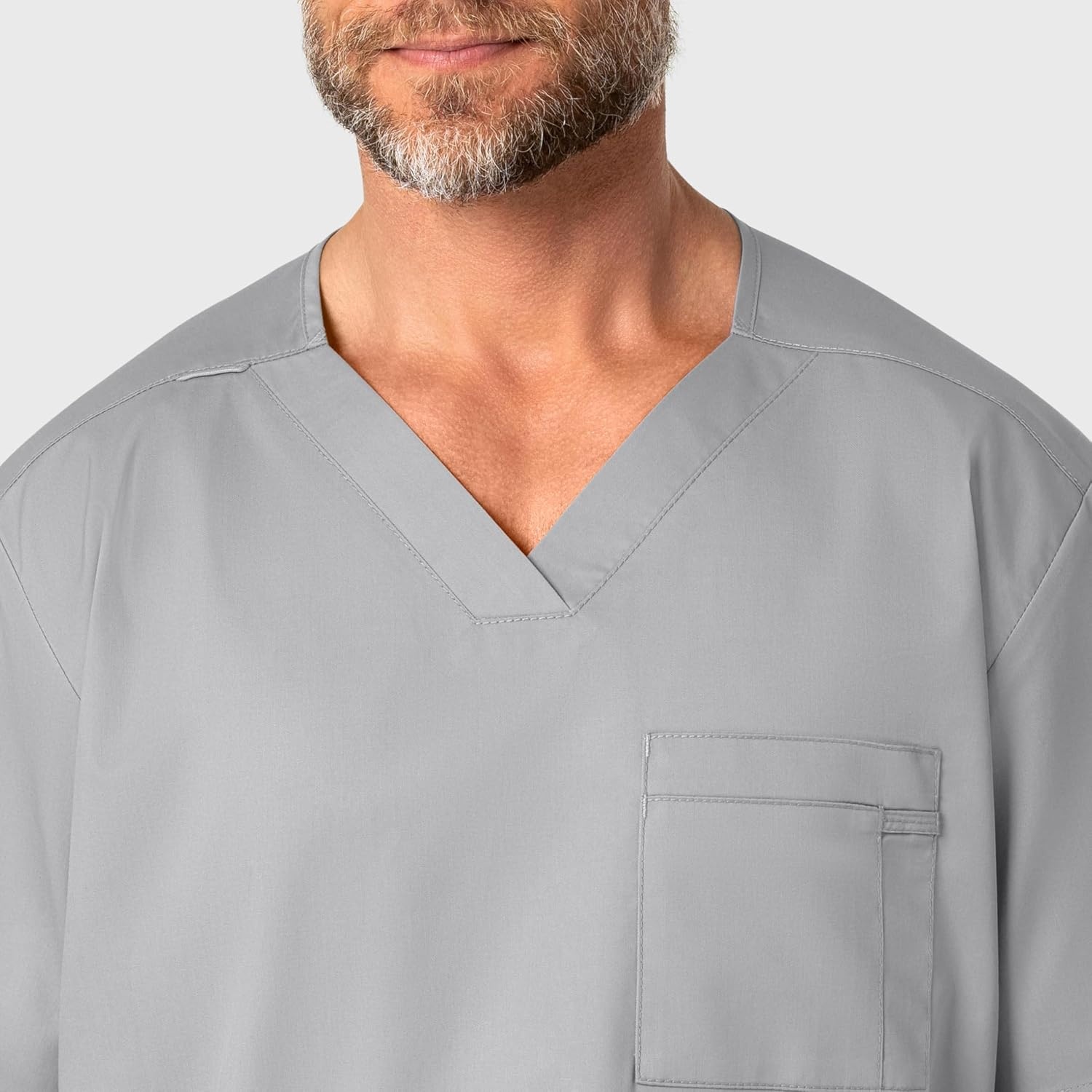 WonderWink Men’s Big Wonderwork Big Men’s V Neck Scrub Top(Grey)