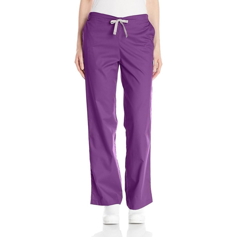WonderWink Women’s Wonderwork Flare Leg Scrub Pant(Eggplant)