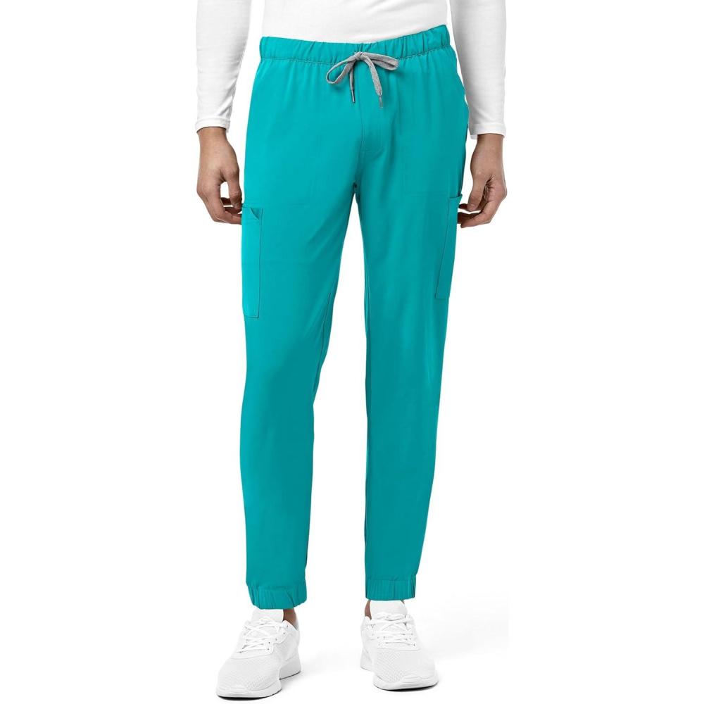 WonderWink Mens Renew Men’s Jogger Scrub Pant(Teal Blue)
