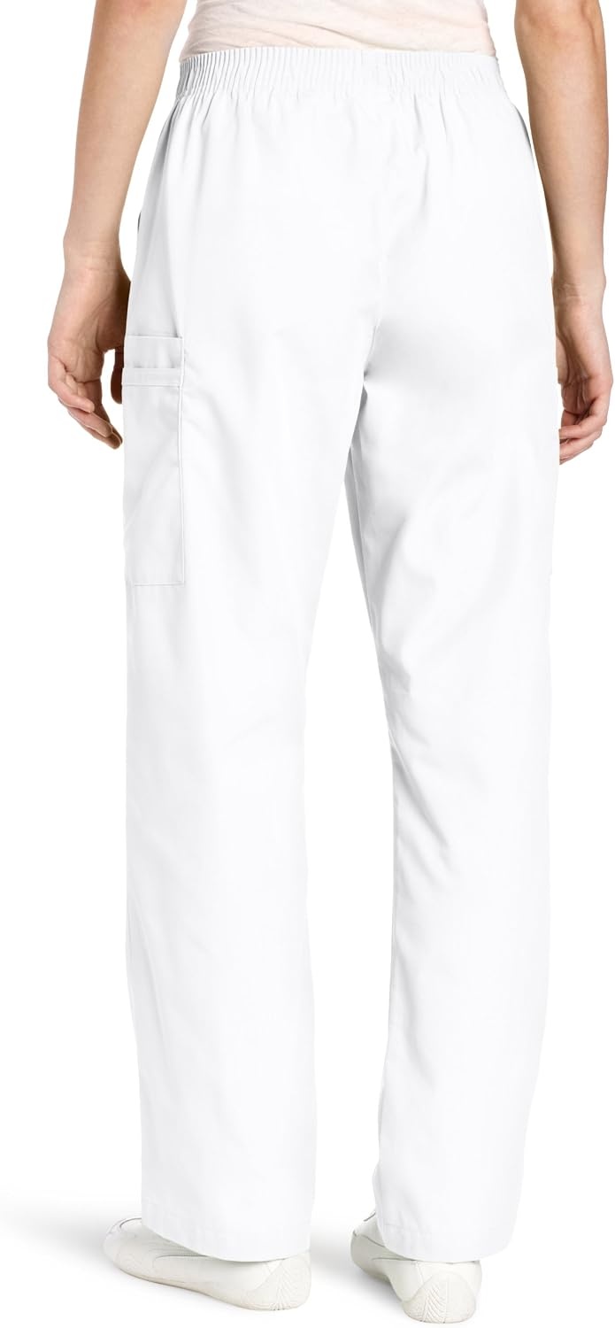 WINK Origins Quebec -Women’s Full Elastic Cargo Scrub Pant(White)