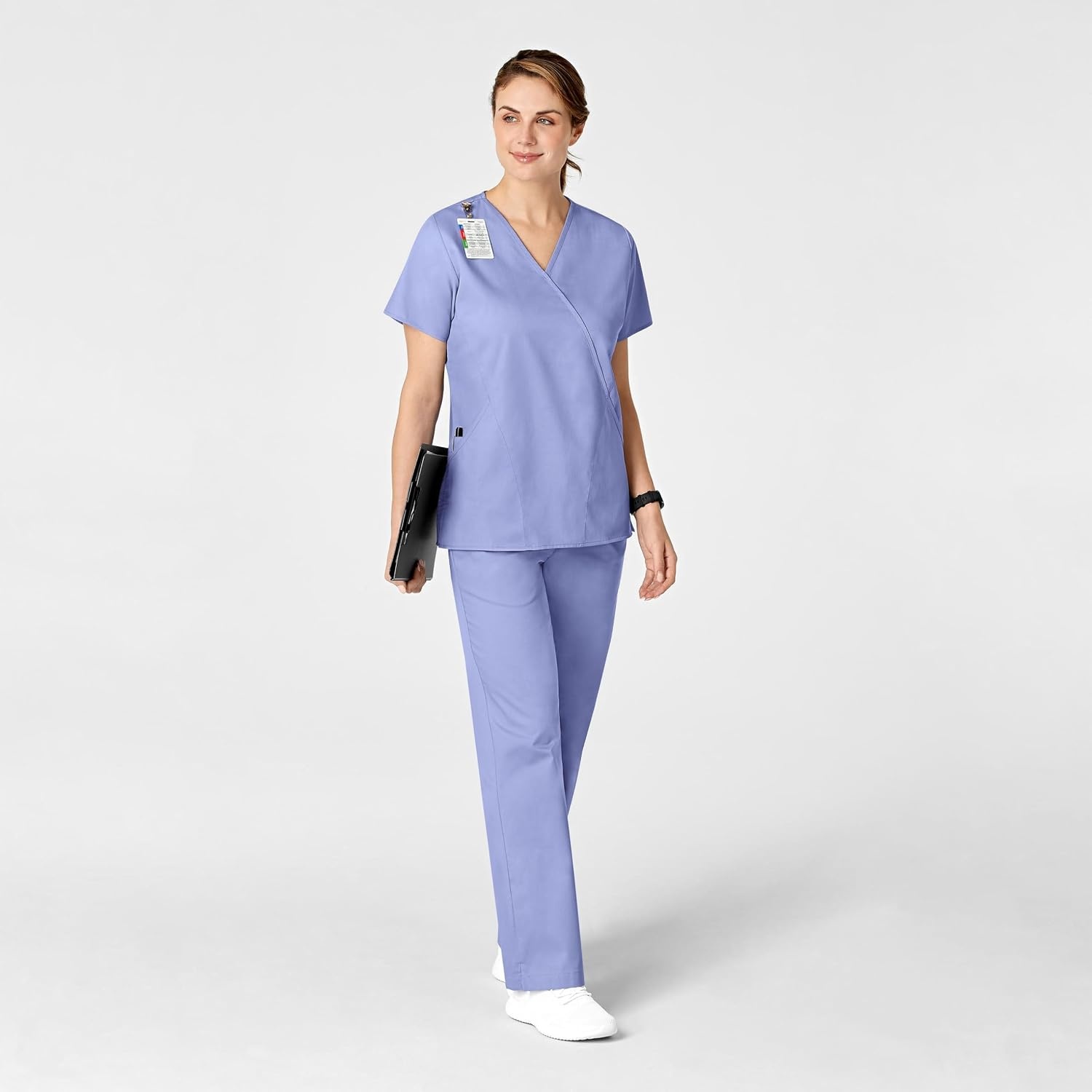 Wink Boundless Women’s Flare Leg Scrub Pant(Ceil Blue)