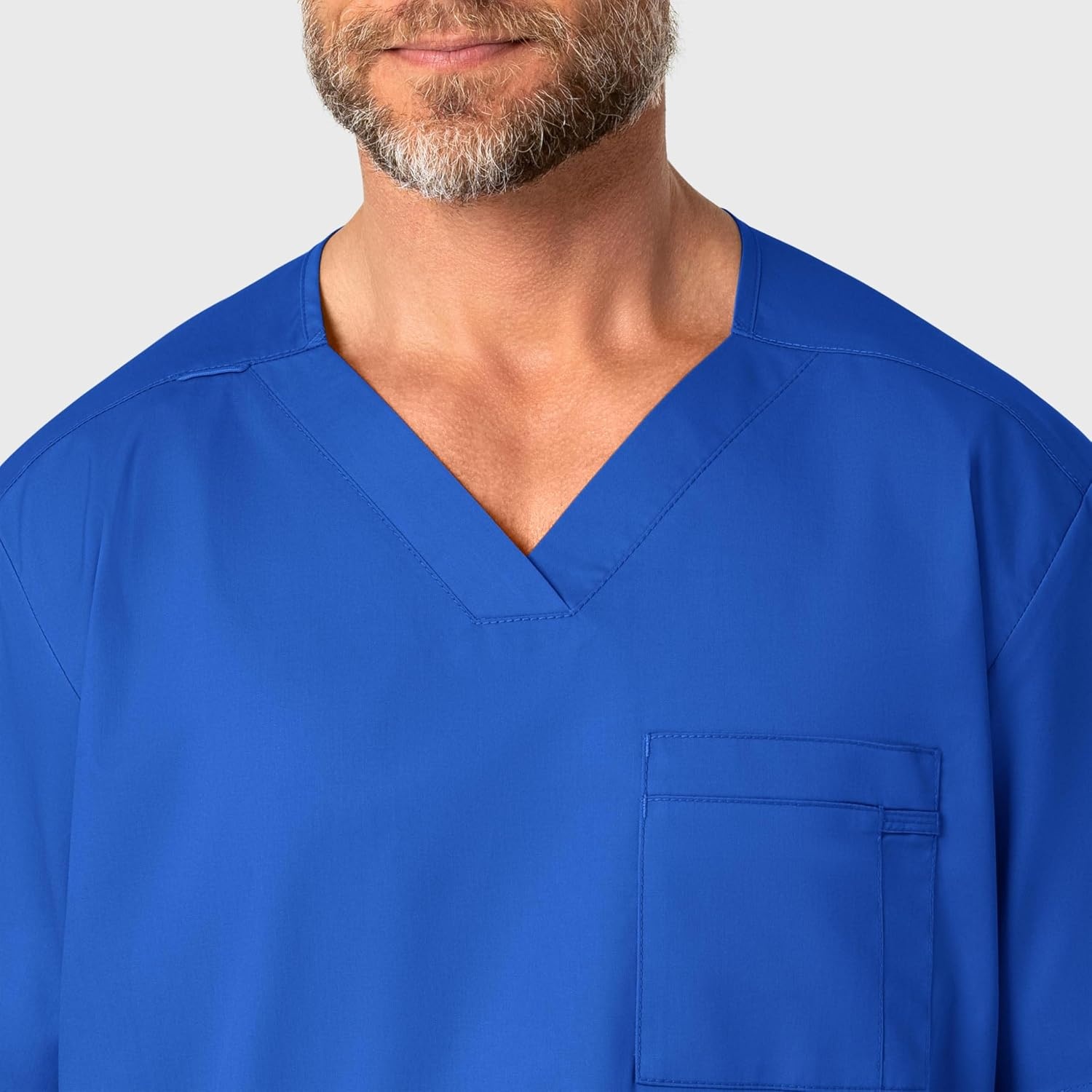 WonderWink Men’s Big Wonderwork Big Men’s V Neck Scrub Top(Royal)