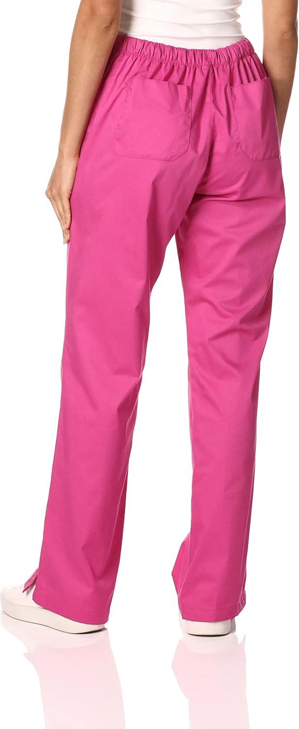 Wink WonderWORK Scrubs for Women, Flare Leg Scrub Pants(Fuchsia)