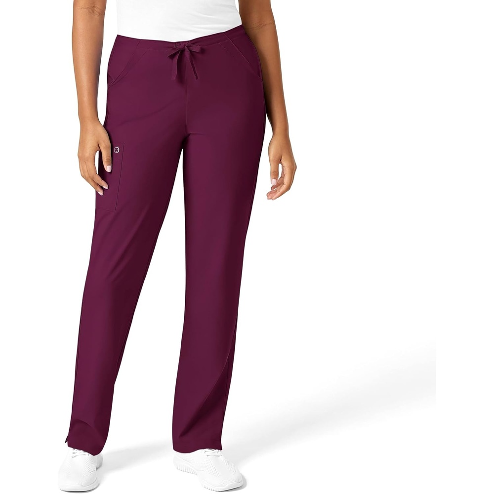 WINK W123 Women’s Drawstring Scrub Pant(Wine)