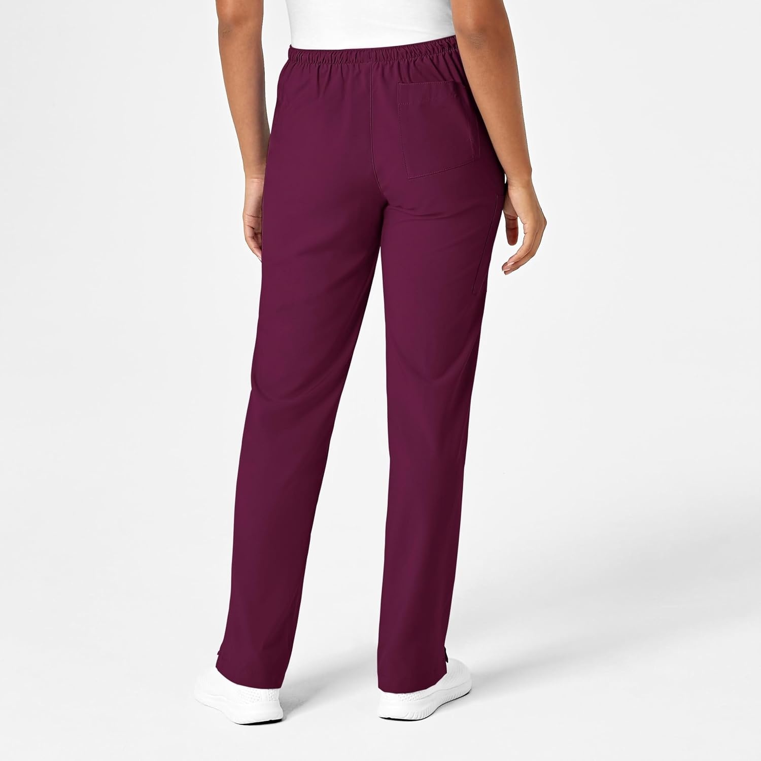 WINK W123 Women’s Drawstring Scrub Pant(Wine)