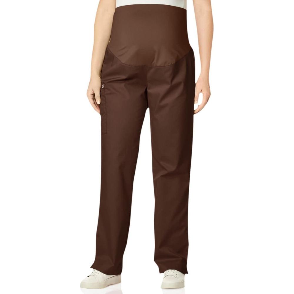 Wink WonderWORK Scrubs for Maternity Cargo Scrub Pants(Chocolate)