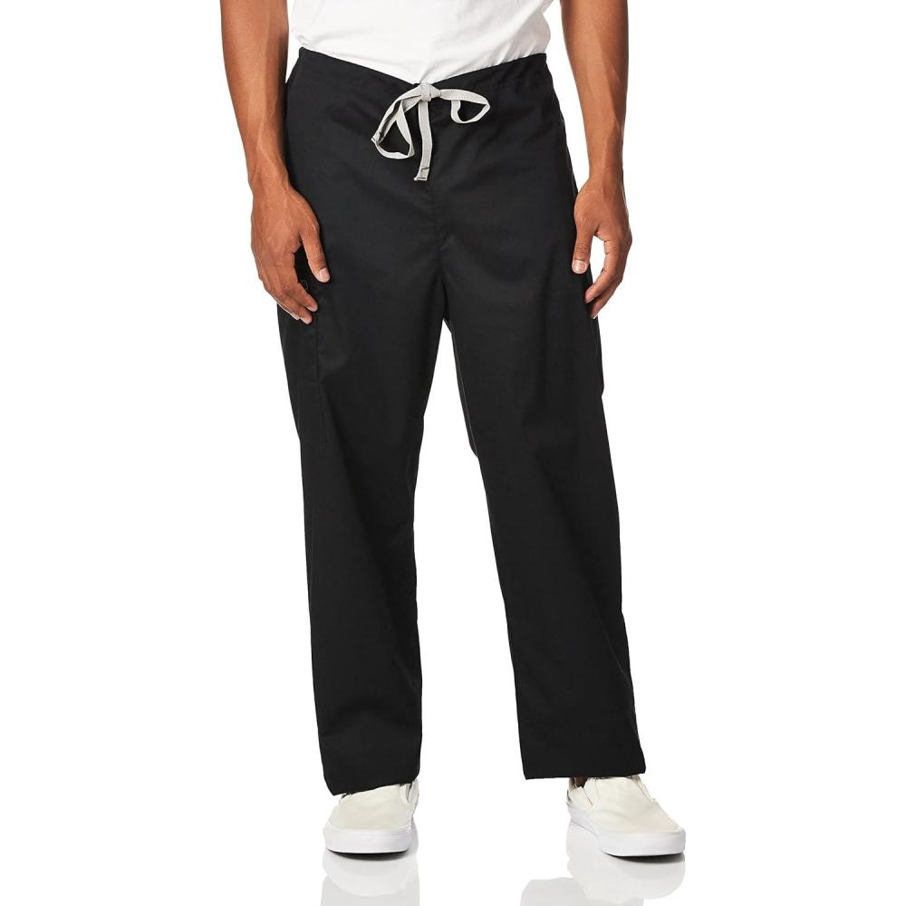 WonderWink Unisex-Adult Drawstring Cargo Pant(Black)