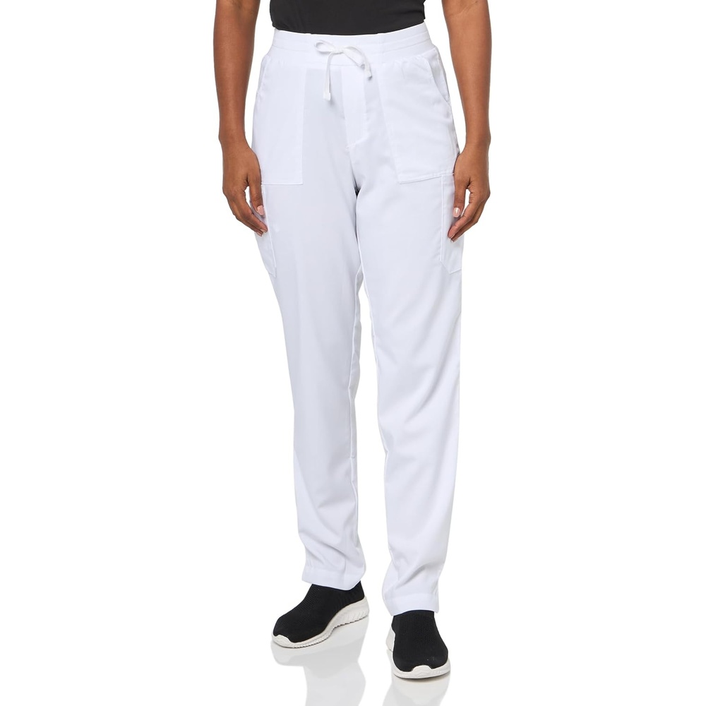 Wink PRO Women’s Slim Leg Cargo Scrub Pant(White)