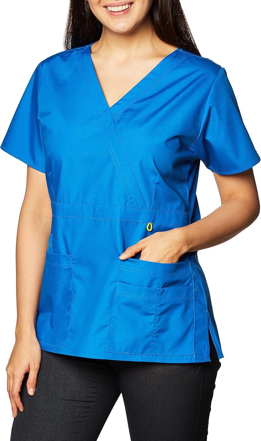WonderWink Women’s Origins Golf Scrub Top(Royal)