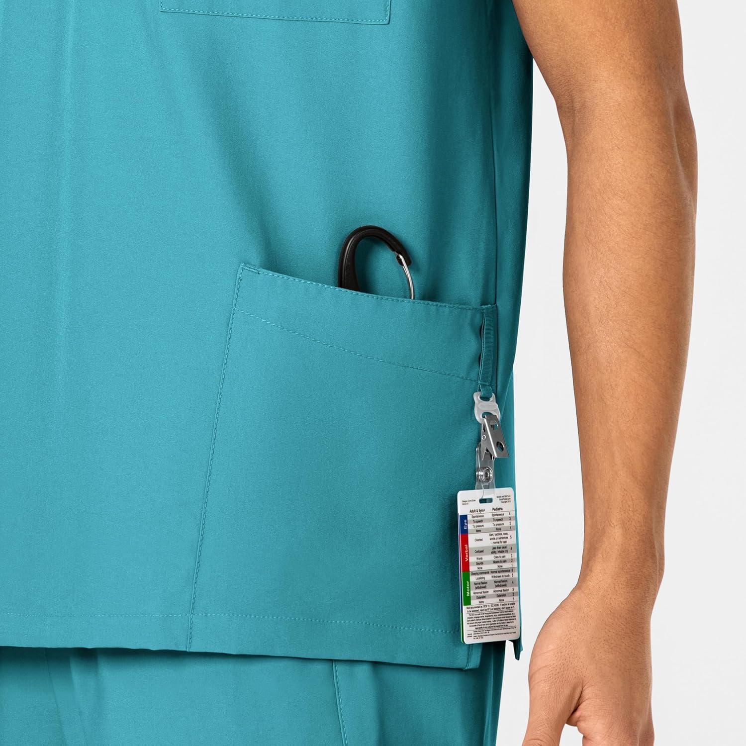 WonderWink Womens 4-Pocket Utility Top(Teal Blue)