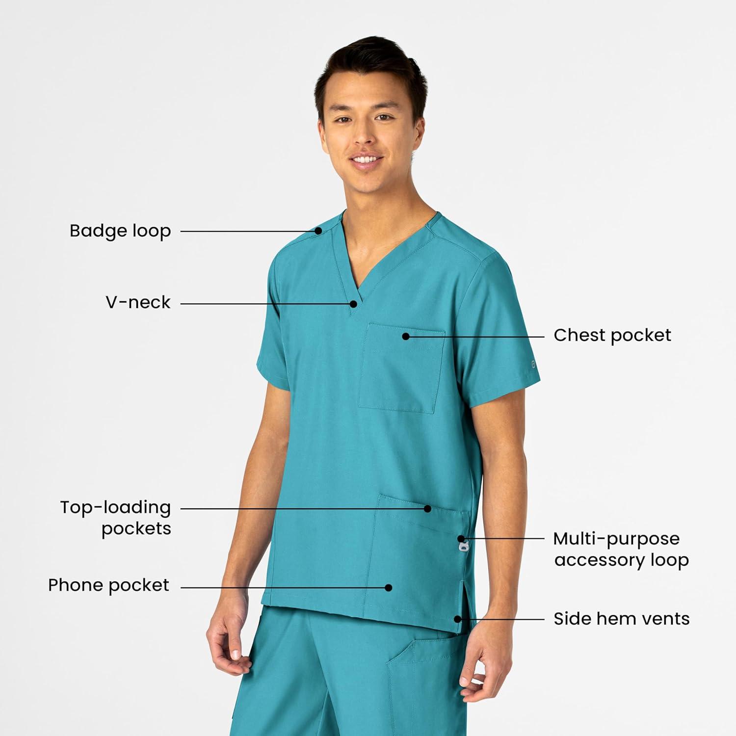 WonderWink Womens 4-Pocket Utility Top(Teal Blue)