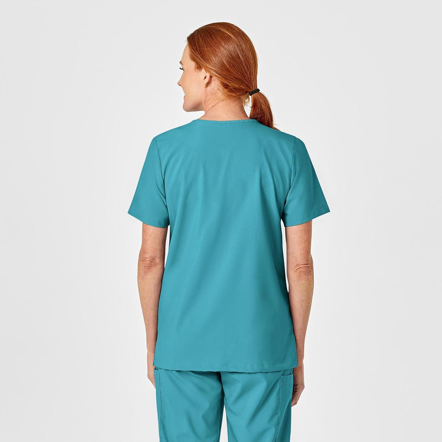 WonderWink Womens 4-Pocket Utility Top(Teal Blue)
