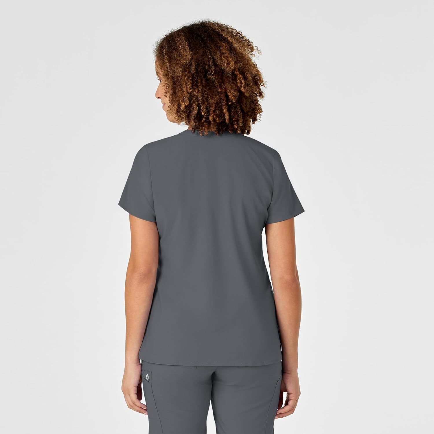 WINK Renew Women’s Mock Wrap Scrub Top(Pewter)