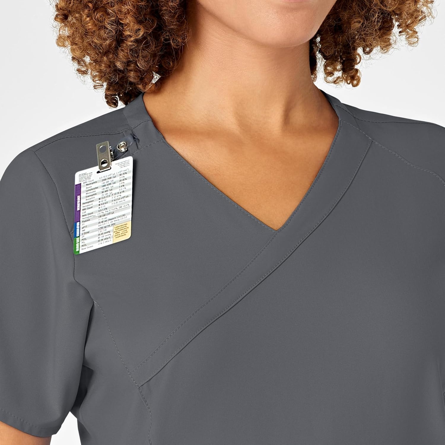 WINK Renew Women’s Mock Wrap Scrub Top(Pewter)