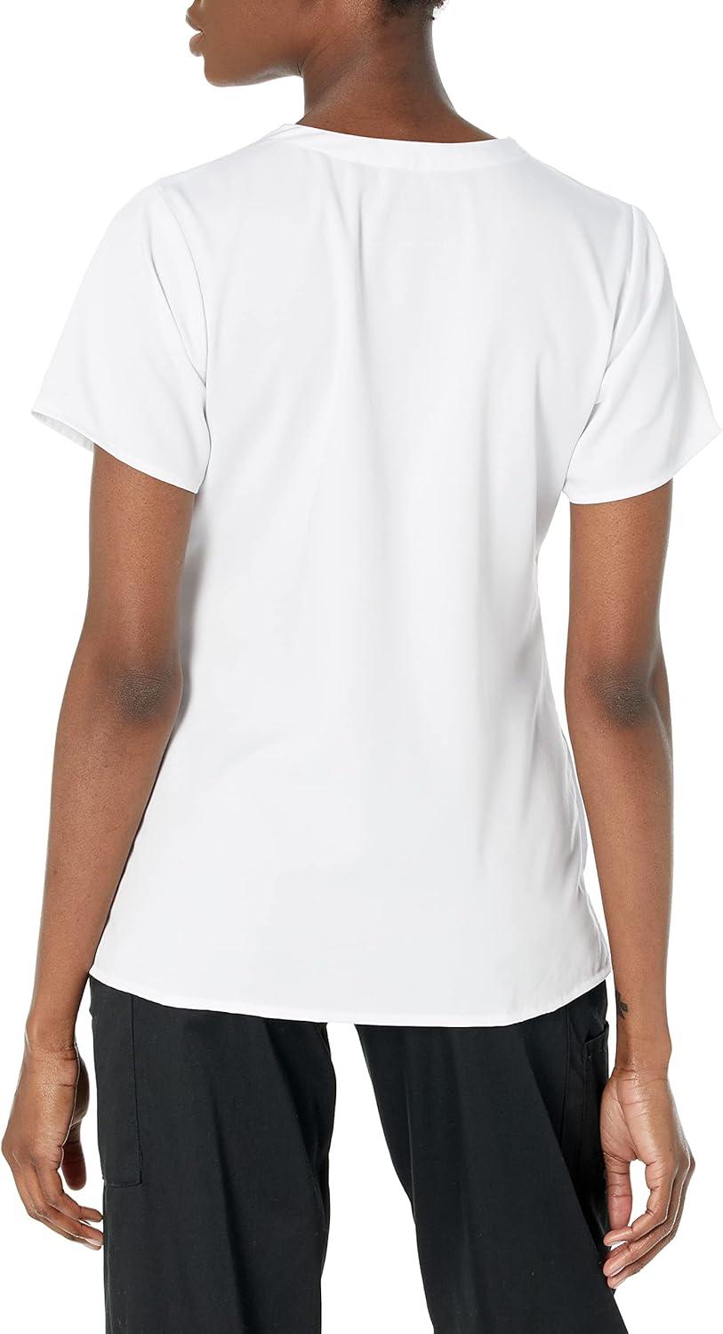 WonderWink Womens Women’s Four Pocket V-Neck Scrub Top(White)