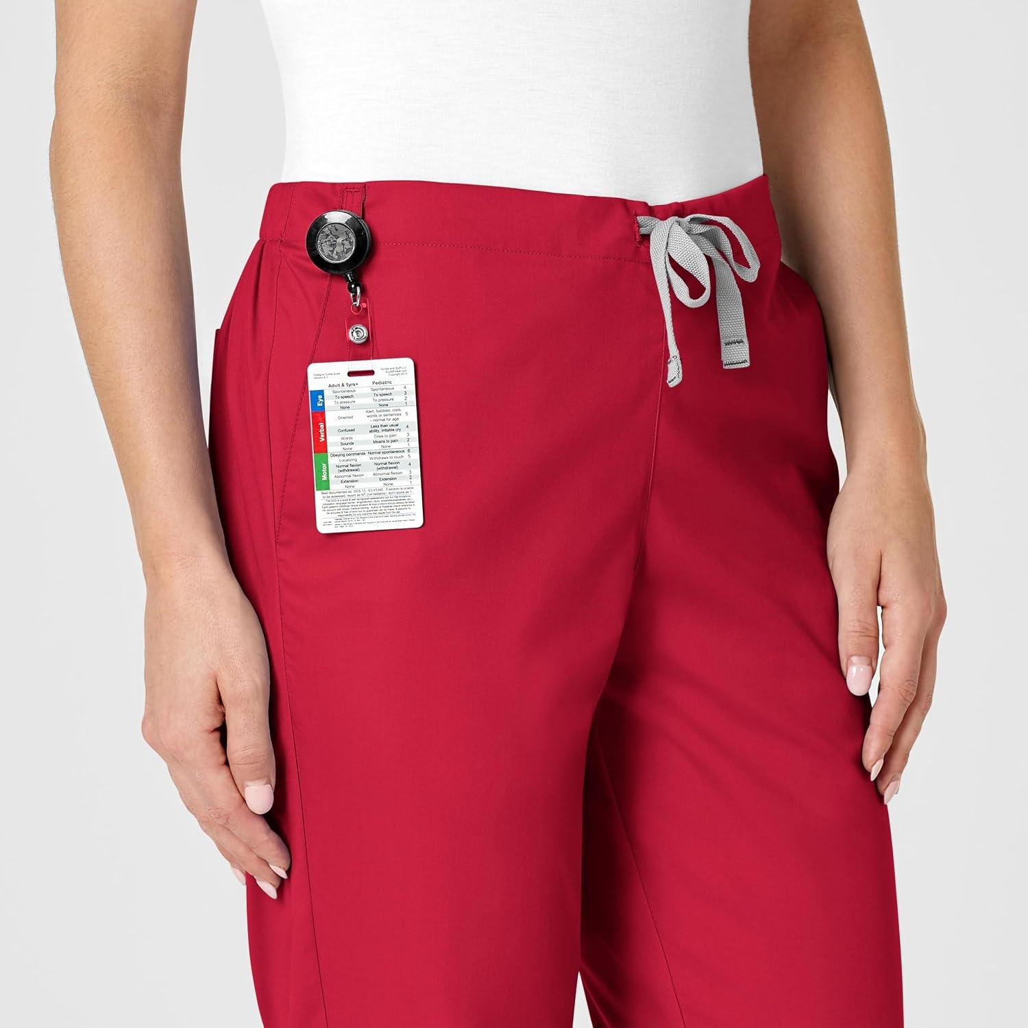 Wink Boundless Women’s Flare Leg Scrub Pant(Red)