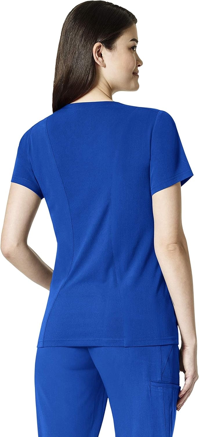 Wink Women’s Women’s Flex Back V-Neck Scrub Top(Royal)
